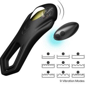 ARMONY – VIBRADOR ROADSTER ANEL DUPLO CONTROLE REMOTO PRETO