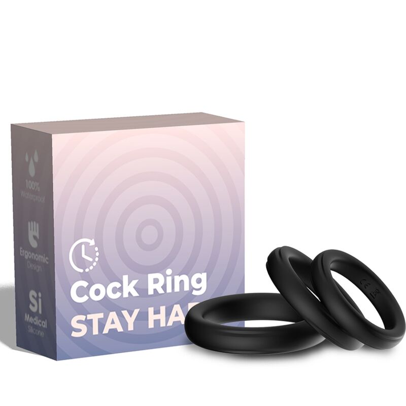 Mercadox ARMONY - ANEL TRIPLO DE SILICONE PRETO