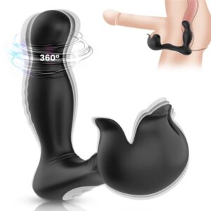 ARMONY – VIBRADOR SURROUND ANAL E ESTIMULADOR TESTICULOS CONTROLE REMOTO PRETO