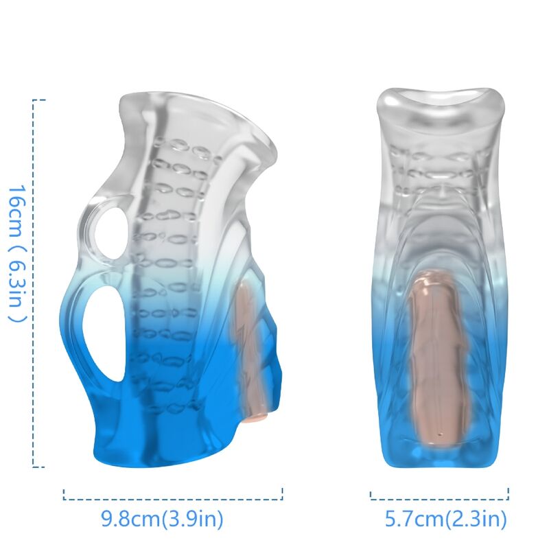 ARMONY - MASTURBADOR DEDO E VIBRADOR GRADIENTE AZUL - Image 3