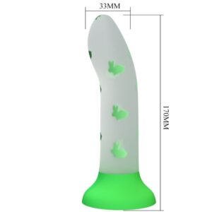 PRETTY LOVE – DILDO MÁGICO NIGHTFALL SEM VIBRAÇÃO VERDE LUMINOSO