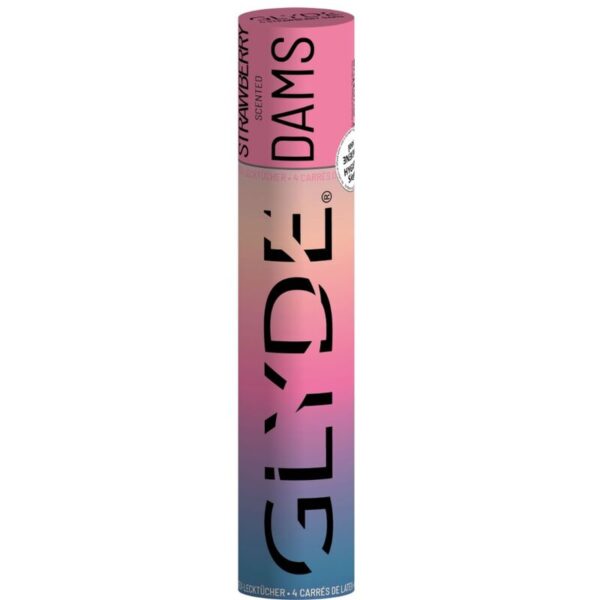 Mercadox SHEER GLYDE - DAMS LAMINAS LÁTEX SEXO ORAL MORANGO