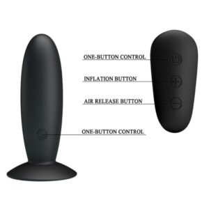 MR PLAY – PLUG ANAL COM CONTROLE REMOTO VIBRAO PRETO