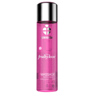 SWEDE – FRUITY LOVE EFEITO DE AQUECIMENTO ÓLEO DE MASSAGEM ROSA FRAMBOESA E RUIBARBO 120 ML