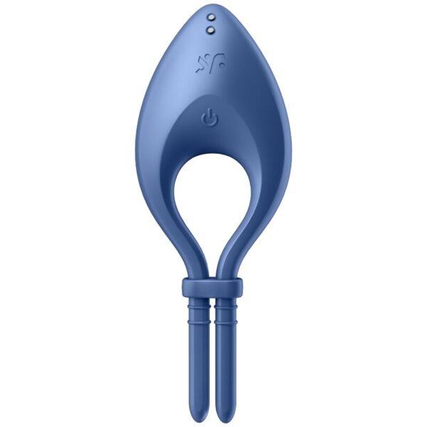 SATISFYER - APLICATIVO VIBRADOR DE ANEL BULLSEYE AZUL - Image 2