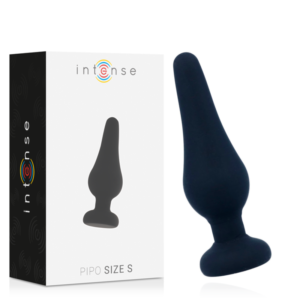 INTENSE – PLUG ANAL PIPO S SILICONE PRETO 9,8 CM