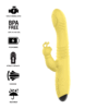 Mercadox INTENSE - VIBRADOR MULTIFUNO TOKY PARA CIMA E PARA BAIXO COM ESTIMULADOR CLITÓRICO AMARELO
