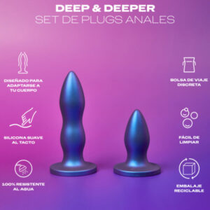 DUREX – TOY CONJUNTO DE PLUG ANAL DEEP & DEEPER