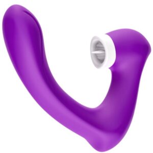 ARMONY – SECRETKISS LICKING CLITÓRIS VIBRATÓRIO E VIBRADOR CURVO ROXO