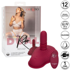 CALEXOTICS – RIDER MASSAGER DUPLO MOTOR CONTROLE REMOTO VERMELHO