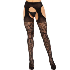 LEG AVENUE – MEIAS LIGAS DE RENDA PRETAS