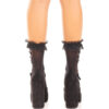 LEG AVENUE - MEIAS DE TORNOZELO COM BABADOS PRETOS - Image 2