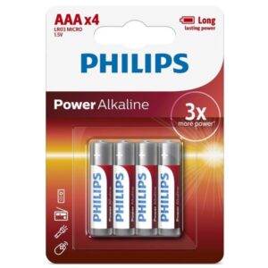 PHILIPS – BATERIA POWER ALCALINA AAA LR03 4 PACK