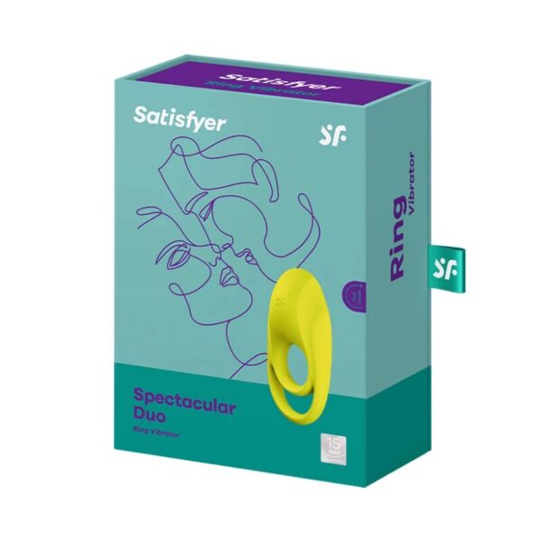 SATISFYER - SPECTACULAR DUO RING VIBRADOR AMARELO - Image 3