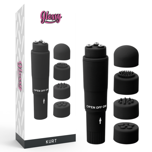 Mercadox GLOSSY - MASSAGER DE BOLSO KURT PRETO