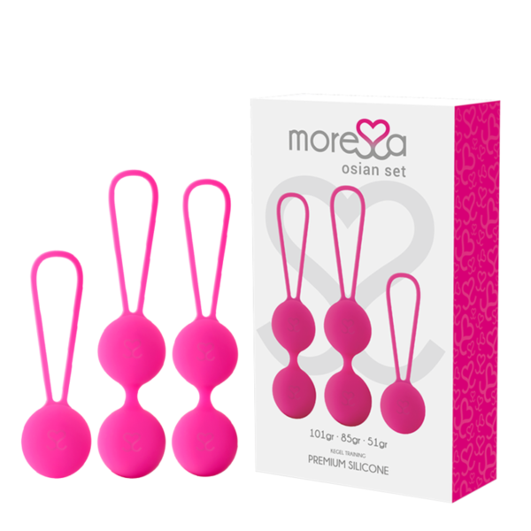 Mercadox MORESSA - CONJUNTO OSIAN PREMIUM SILICONE ROSA (Osian One - 51 g | Osian Two - 101 g | Osian Three 85 g)