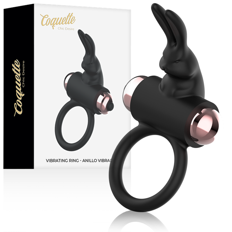 Mercadox COQUETTE CHIC DESIRE - ANEL COM VIBRADOR PRETO/ OURO