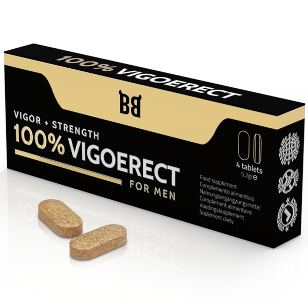 Mercadox BLACK BULL - 100% VIGOERECT VIGOR + FORÇA PARA HOMENS 4 COMPRIMIDOS