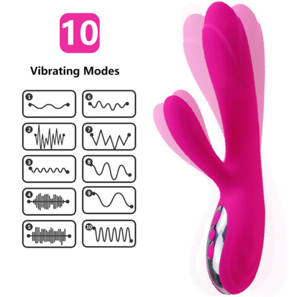 ARMONY - VIBRADOR E ESTIMULADOR FLEXÍVEL COM EFEITO DE CALOR FÚCSIA - Image 3