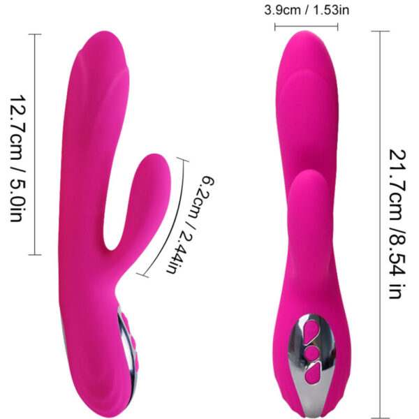 ARMONY - VIBRADOR E ESTIMULADOR FLEXÍVEL COM EFEITO DE CALOR FÚCSIA - Image 2