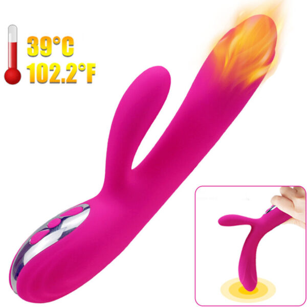 Mercadox ARMONY - VIBRADOR E ESTIMULADOR FLEXÍVEL COM EFEITO DE CALOR FÚCSIA