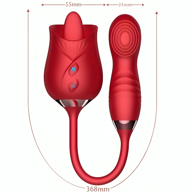 Mercadox ARMONY - VIBRADOR DE FLOR DELIGHT E BUMPING COM LÍNGUA VERMELHA