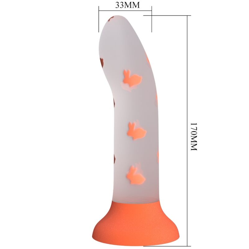 Mercadox PRETTY LOVE - DILDO MÁGICO NIGHTFALL SEM VIBRAÇÃO LUMINOSO LARANJA