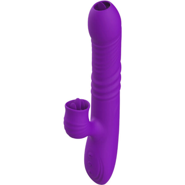 Mercadox ARMONY - VIBRADOR DE COELHO TOTALMENTE G SPOT COM EFEITO DE CALOR VIOLETA DE LÍNGUA ESTIMULANTE