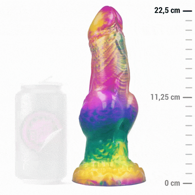 Mercadox EPIC - IRIS DILDO COM TESTÍCULOS DE PRAZER ARCO-ÍRIS
