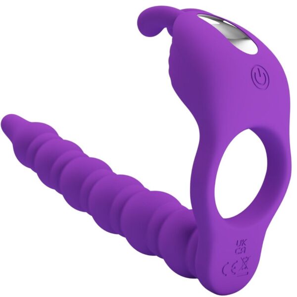 Mercadox PRETTY LOVE - BLACKNEY ANÉIS PARA PÊNIS COM PLUG VIBRADOR