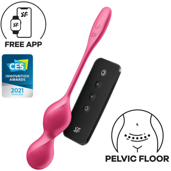 Mercadox SATISFYER - LOVE BIRDS 2 BOLAS DE KEGEL VIBRANTES + APLICATIVO GRATUITO