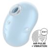 Mercadox SATISFYER - CUTIE GHOST VIBRADOR LAY-ON AZUL CLARO