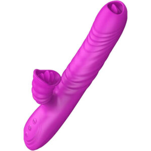 ARMONY – ANGELIA VIBRADOR MULTIFUNO LÍNGUA DUPLA EFEITO DE CALOR VIOLETA