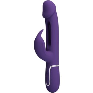 BONITO AMOR – KAMPAS COELHO VIBRADOR MULTIFUNÇÃO 3 EM 1 COM LÍNGUA VIOLETA
