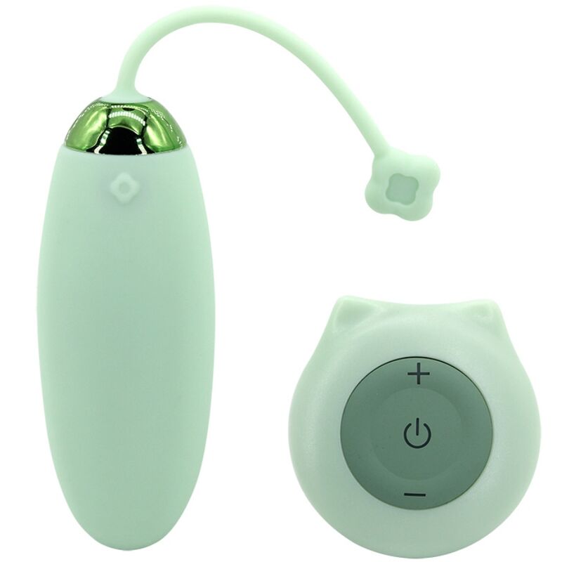 Mercadox ARMONY - KITTY FUN EGG VIBRADOR CONTROLE REMOTO 10 VIBRAÇÕES VERDE