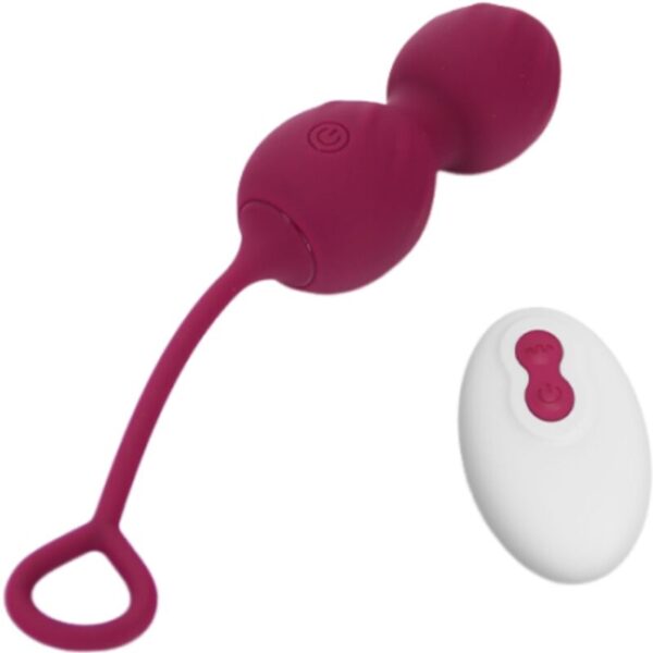 Mercadox ARMONY - BLOSSOMS VAGINAL DUMBBELL VIBRAÇÃO CONTROLE REMOTO 10 VIBRAÇÕES VERMELHO ESCURO