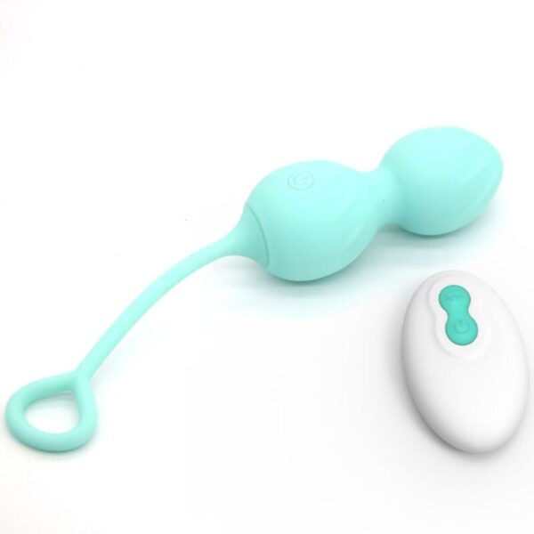 Mercadox ARMONY - BLOSSOMS VAGINAL DUMBBELL VIBRAÇÃO CONTROLE REMOTO 10 VIBRAÇÕES VERDE