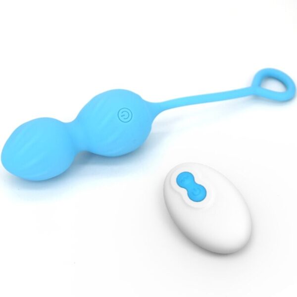 ARMONY - BLOSSOMS VAGINAL DUMBBELL VIBRAÇÃO CONTROLE REMOTO 10 VIBRAÇÕES AZUL - Image 2