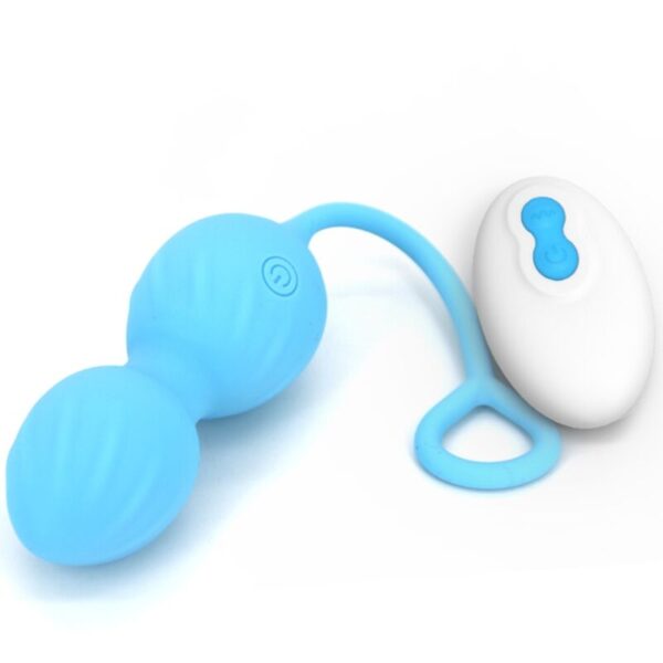 ARMONY - BLOSSOMS VAGINAL DUMBBELL VIBRAÇÃO CONTROLE REMOTO 10 VIBRAÇÕES AZUL - Image 3