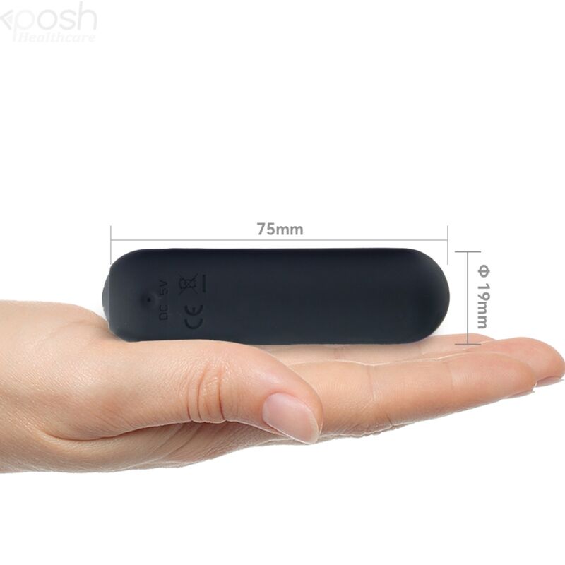 ARMONY - SPLASH HAHA VIBRADOR BALA SILICONE 10 VIBRAÇÕES 75 X 19 CM PRETO - Image 3