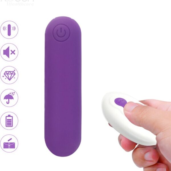 Mercadox ARMONY - SPLASH JOLINE VIBRADOR BALA SILICONE CONTROLE REMOTO 10 VIBRAÇÕES 65 X 15 CM ROXO