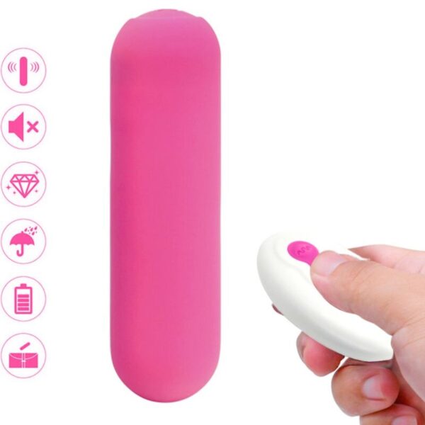 Mercadox ARMONY - SPLASH JOIE VIBRADOR BULLET SILICONE CONTROLE REMOTO 10 VIBRAÇÕES 75 X 19 CM ROSA