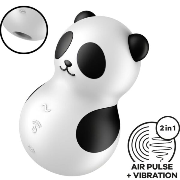 Mercadox SATISFYER - POCKET PANDA ESTIMULADOR E VIBRADOR PRETO E BRANCO