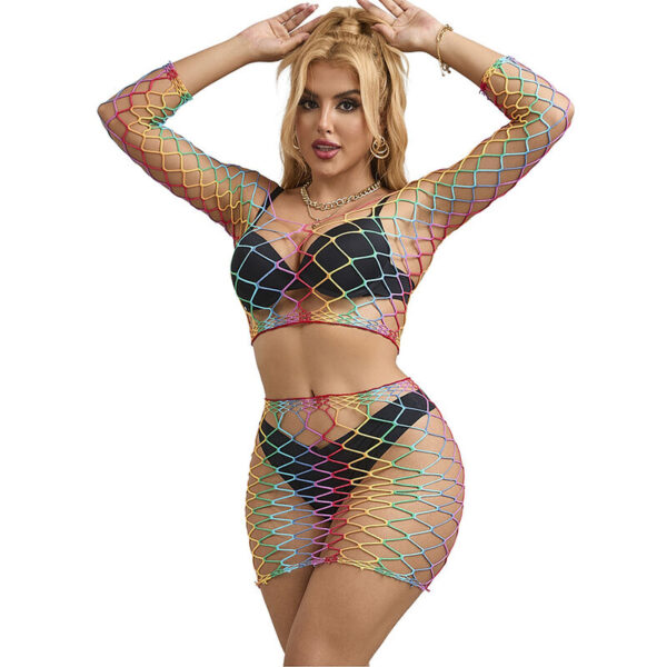 Mercadox SUBBLIME - 952440 2 PEAS FISHNET CONJUNTO MANGA COMPRIDA ARCO-ÍRIS TAMANHO ÚNICO