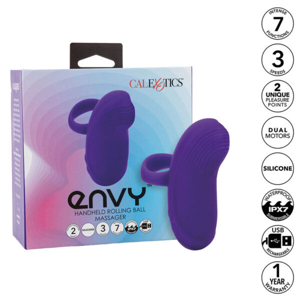 Mercadox CALEXOTICS - ENVY HANDHELD ROLLING BALL MASSAGER 7 VIBRAÇÕES ROXO