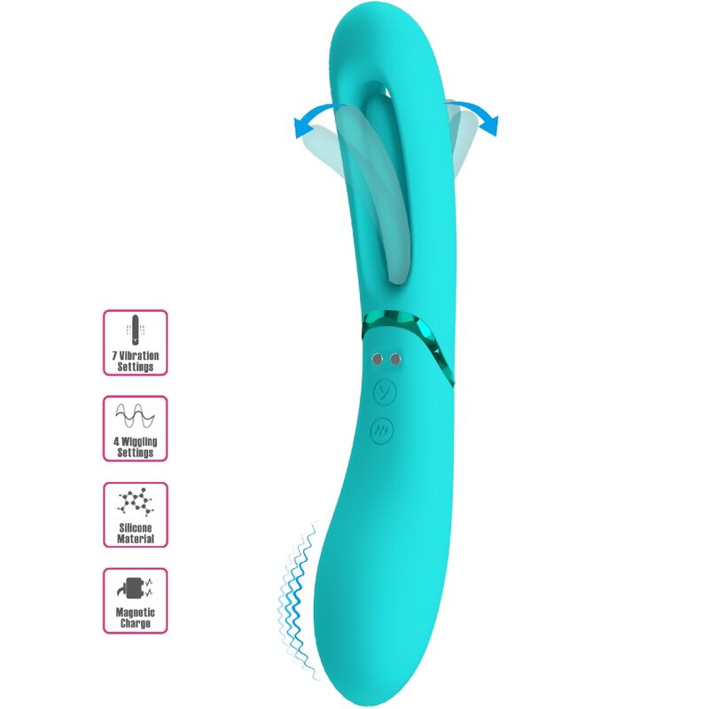 Mercadox ROMANCE - VIBRADOR LEXIE G-SPOT 7 VIBRAÇÕES AZUL