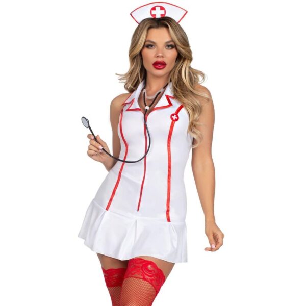Mercadox LEG AVENUE - TRAJE DE ENFERMEIRA CHEFE BRANCO S/M