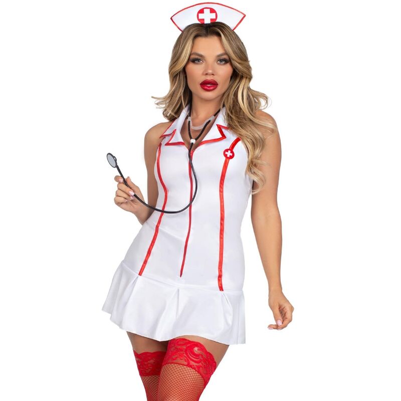 Mercadox LEG AVENUE - TRAJE DE ENFERMEIRA CHEFE BRANCO S/M