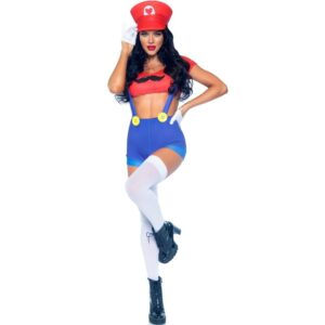 LEG AVENUE – TRAJE SEXY MARIO BROS VERMELHO/AZUL S