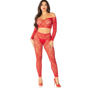 LEG AVENUE – TOP CROP + MEIA VERMELHA TAMANHO ÚNICO